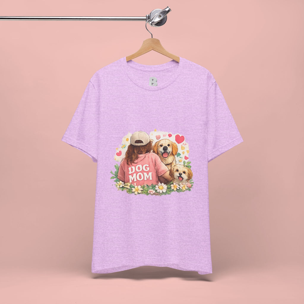 Dog Mom T-Shirt — Cute Floral Puppy Tee for Dog Lovers