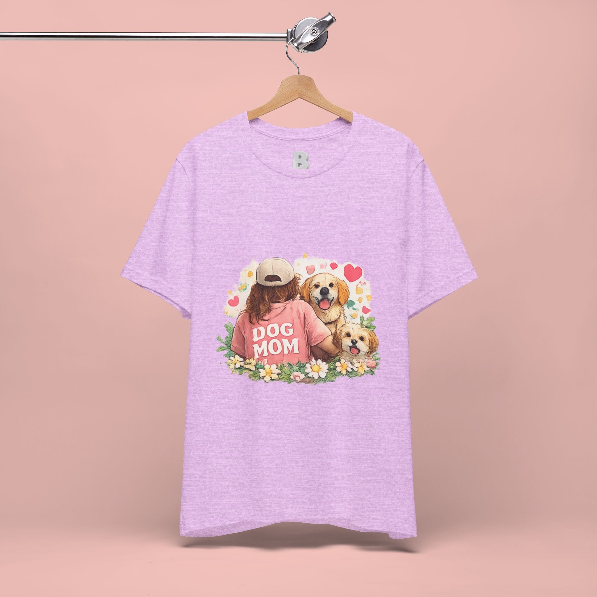 Dog Mom T-Shirt — Cute Floral Puppy Tee for Dog Lovers