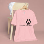 Two Paws, One Mom T-Shirt – Cute Dog Mom Paw Print Tee
