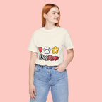 Dog Mom T-Shirt – Heart, Paw & Flower Graphic Tee