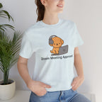 Zoom Meeting Approved Tee — Cute Puppy with Headset Laptop Graphic