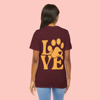 Love Paw Graphic Tee — Pet Lover T‑Shirt (LOVE with Paw Print)