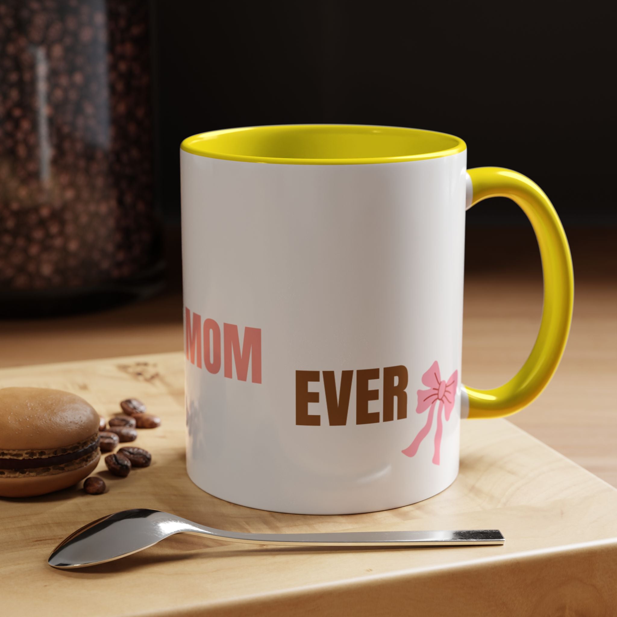 Dog Mom Coffee Mug — Best Dog Mom Ever Accent Ceramic Mug (11oz & 15oz)