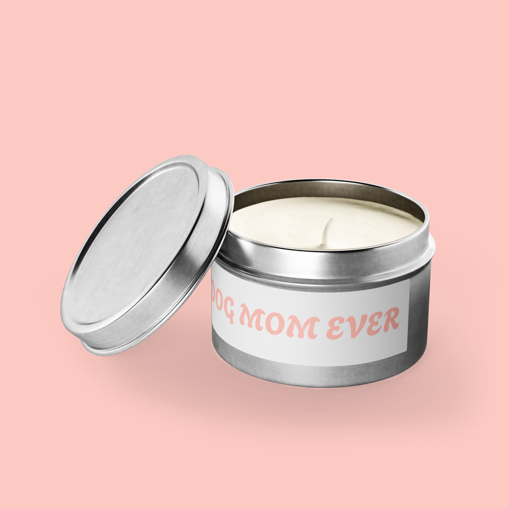 Tin Candle — "Best Dog Mom Ever" Scented Tin Candle | Gift for Dog Lovers
