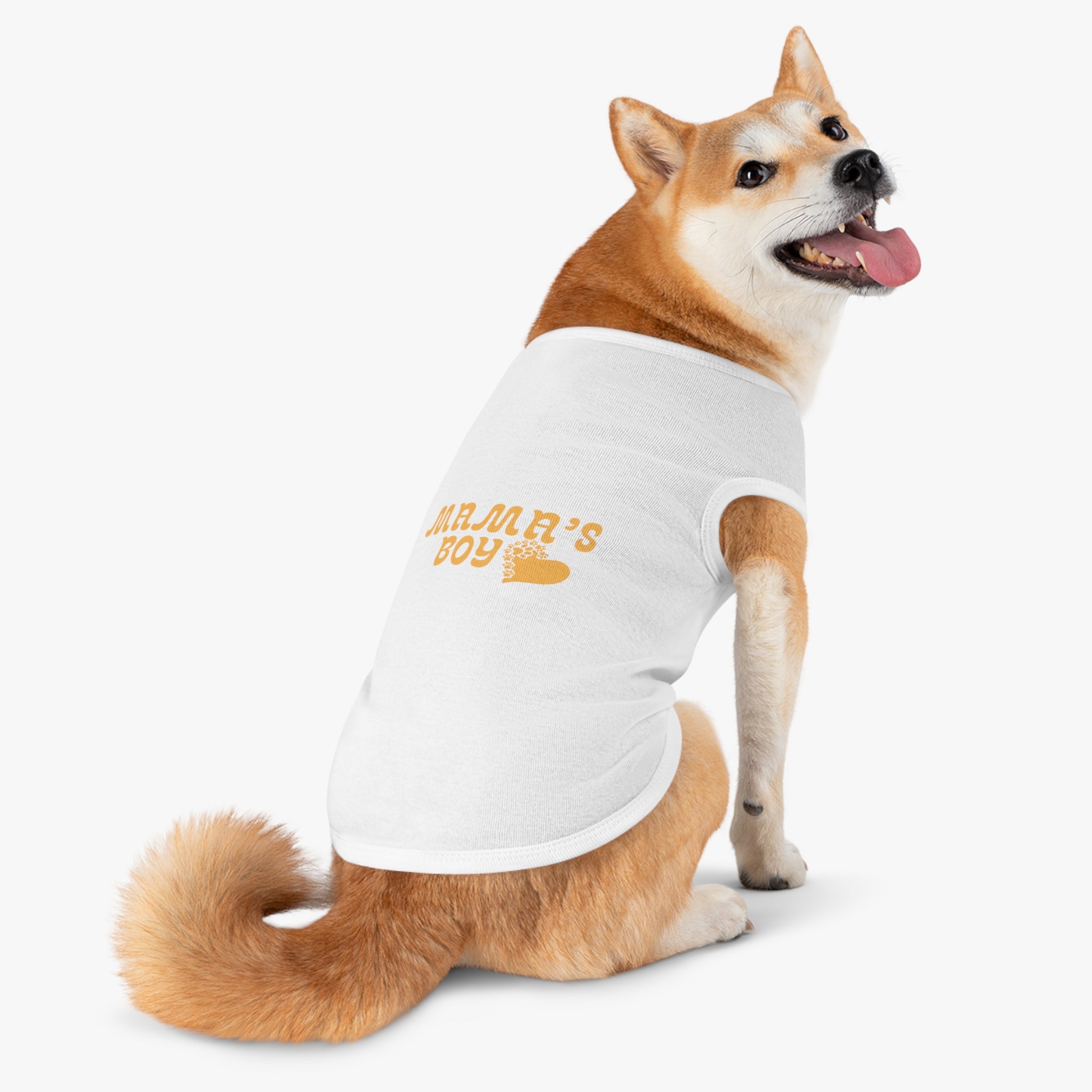Pet Tank Top - "Mama's Boy" Retro Heart Dog/Cat Tee