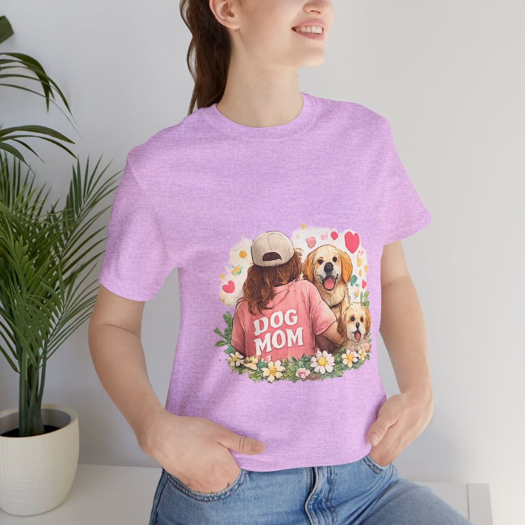 Dog Mom T-Shirt — Cute Floral Puppy Tee for Dog Lovers