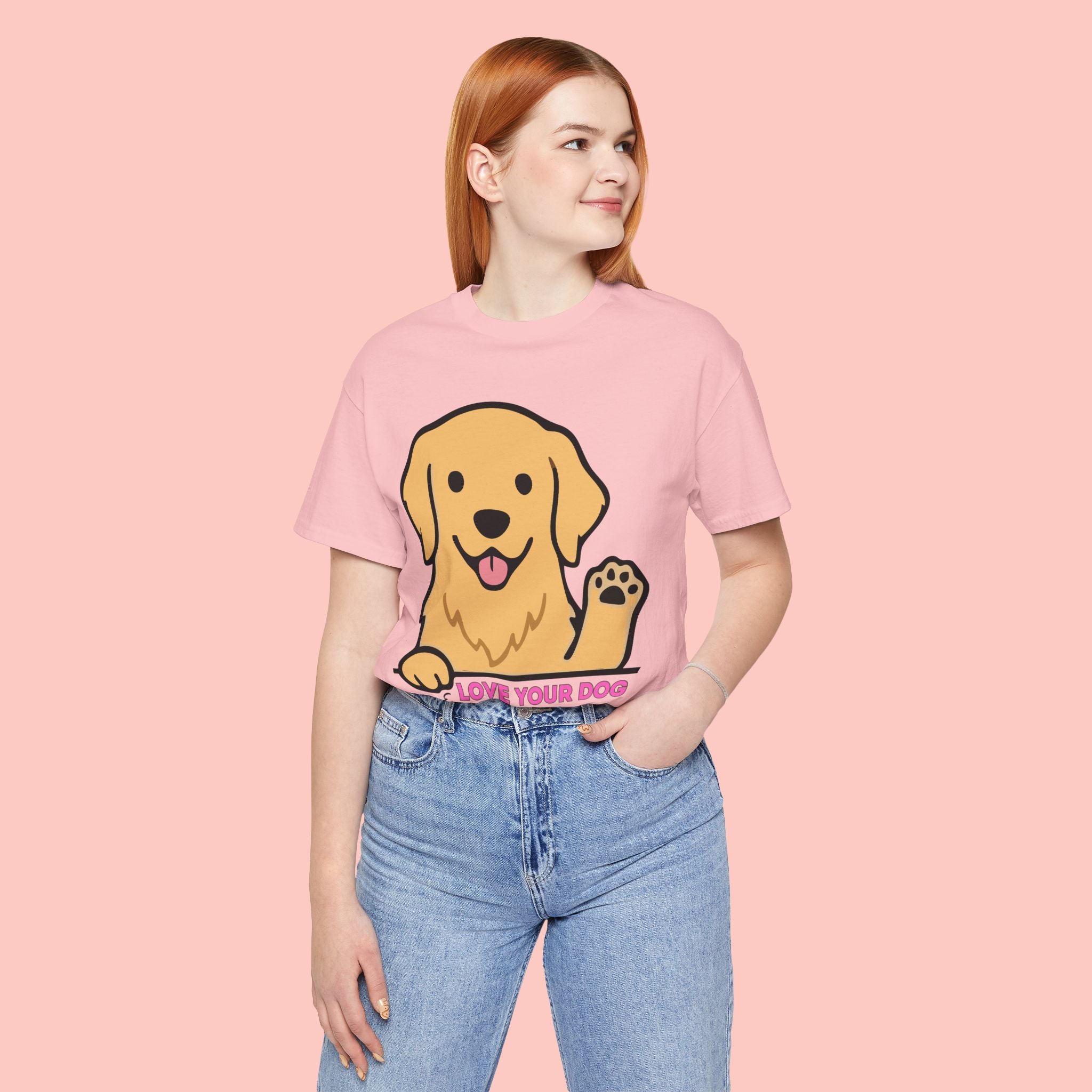 Love Your Dog Tee — Cute Golden Retriever Graphic T-Shirt