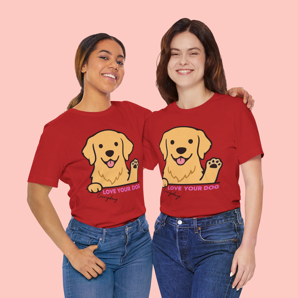 Love Your Dog Tee — Cute Golden Retriever Graphic T-Shirt