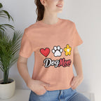 Dog Mom T-Shirt – Heart, Paw & Flower Graphic Tee