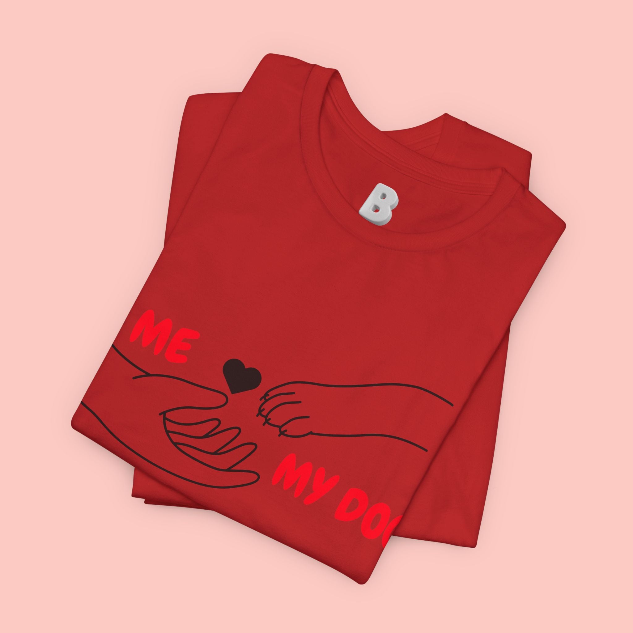 T-Shirt — "Me  My Dog" Minimalist Paw & Hand Illustration