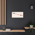 Best Dog Mom Ever Canvas Wall Art — Pink Paw & Bow Matte Stretched Canvas