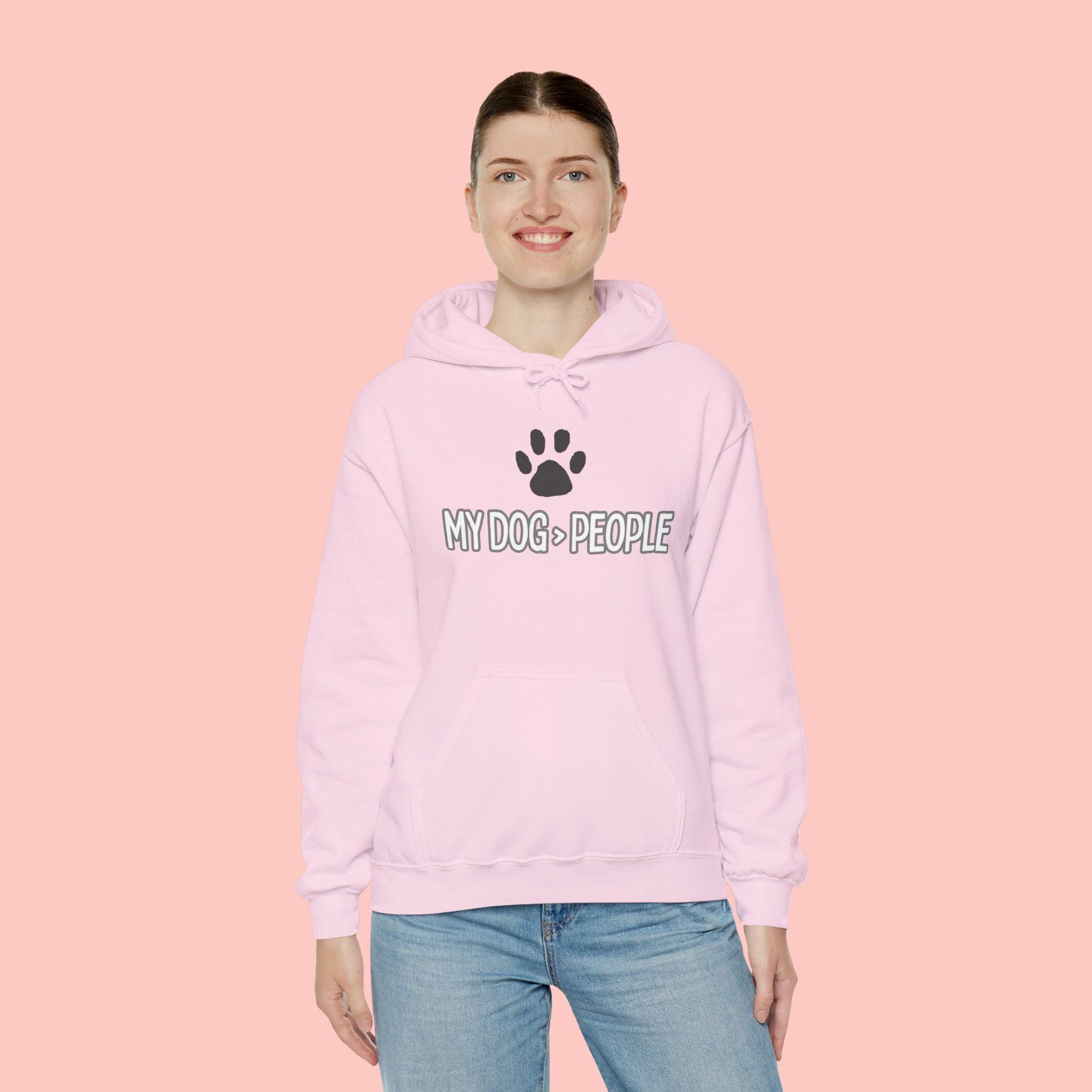 My Dog People Hoodie — Paw Print Graphic Dog Lover Sweatshirt