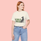 My Dog Is Spoiled T‑Shirt — Funny Dog Lover Tee with Sitting Dog Graphic