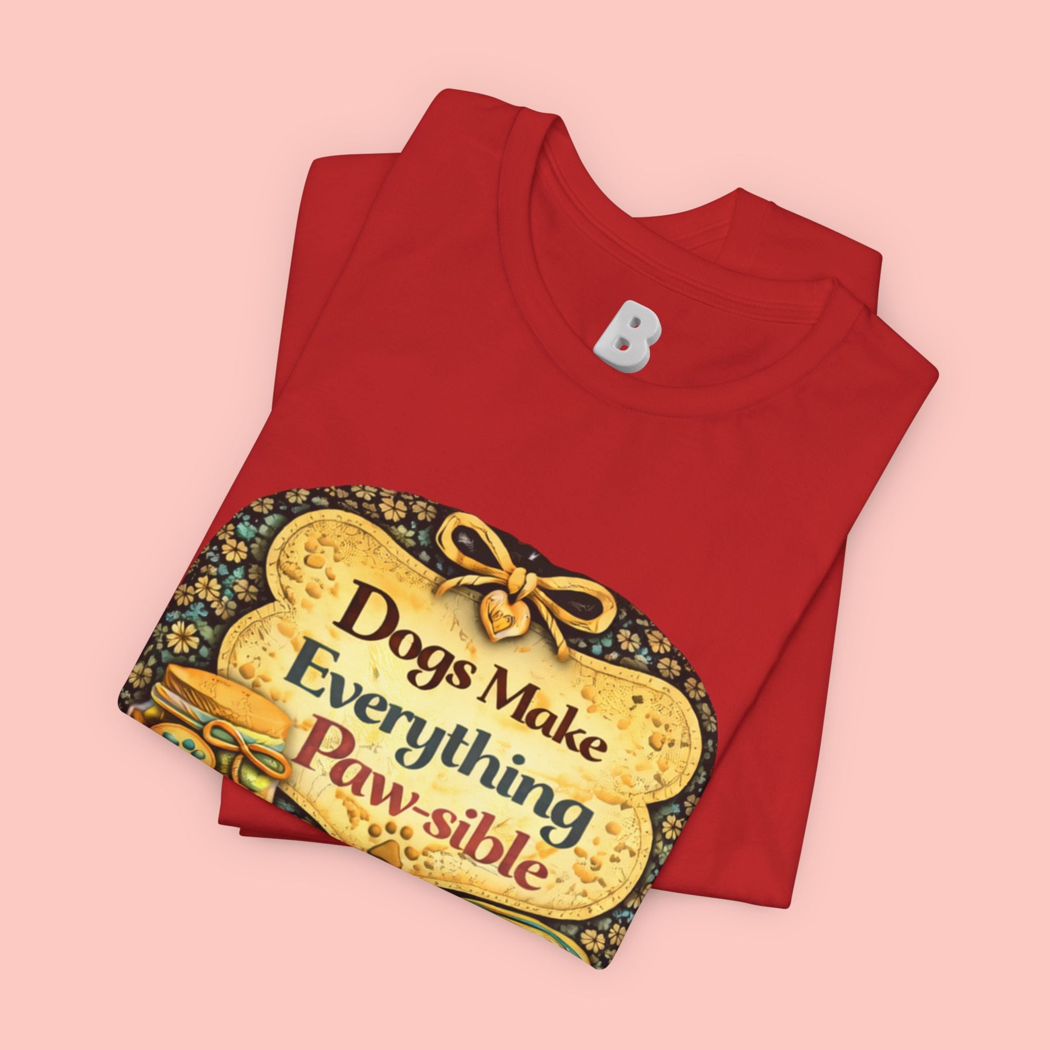 Dog Lover T‑Shirt – "Dogs Make Everything Paw‑sible" Vintage Pet Rescue Tee