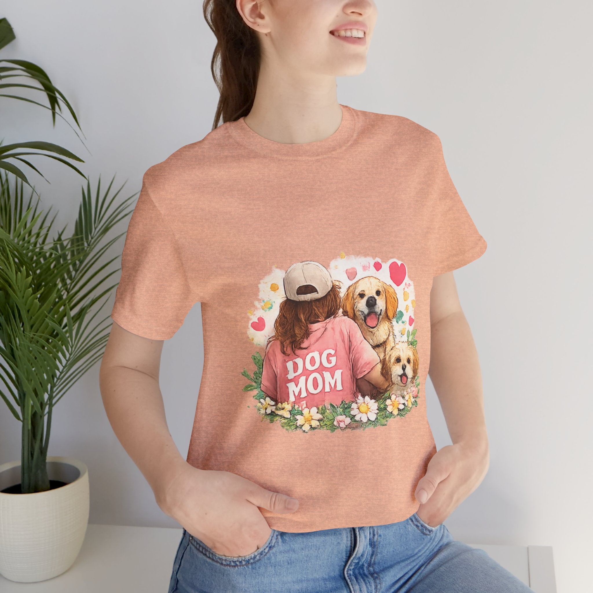 Dog Mom T-Shirt — Cute Floral Puppy Tee for Dog Lovers