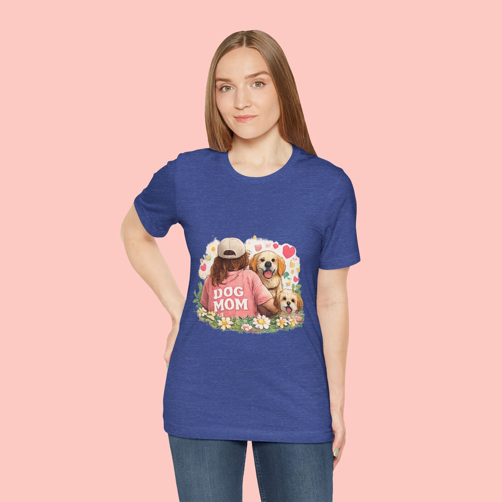 Dog Mom T-Shirt — Cute Floral Puppy Tee for Dog Lovers