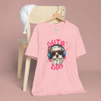 Cute Dog Tee — Headphones Puppy Graphic T-Shirt