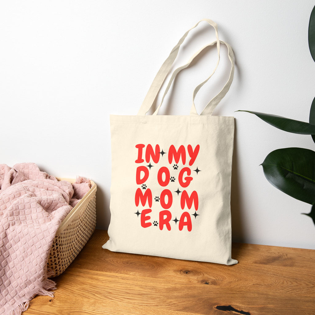 Dog Mom Era Tote Bag — "In My Dog Mom Era" Cotton Canvas Shopper