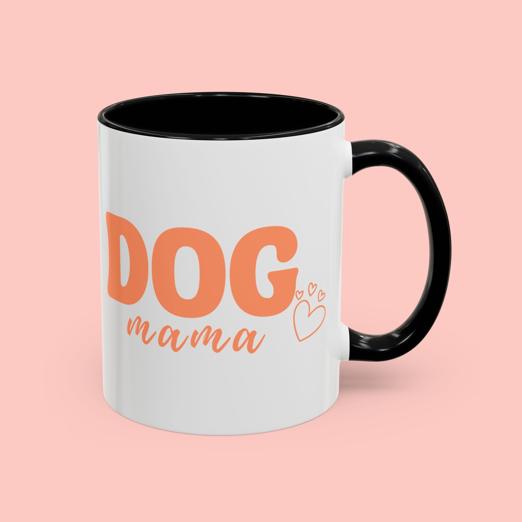 Dog Mama Coffee Mug — Cute Heart Accent Ceramic Mug (11/15 oz)