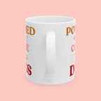 Coffee Powered Dog Mom Mug — Cute Floral Paw Print Ceramic Coffee Mug (11oz, 15oz)