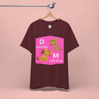 Dog Mom T-Shirt — Cute Pink "D for Dog, M for Mom" Graphic Tee