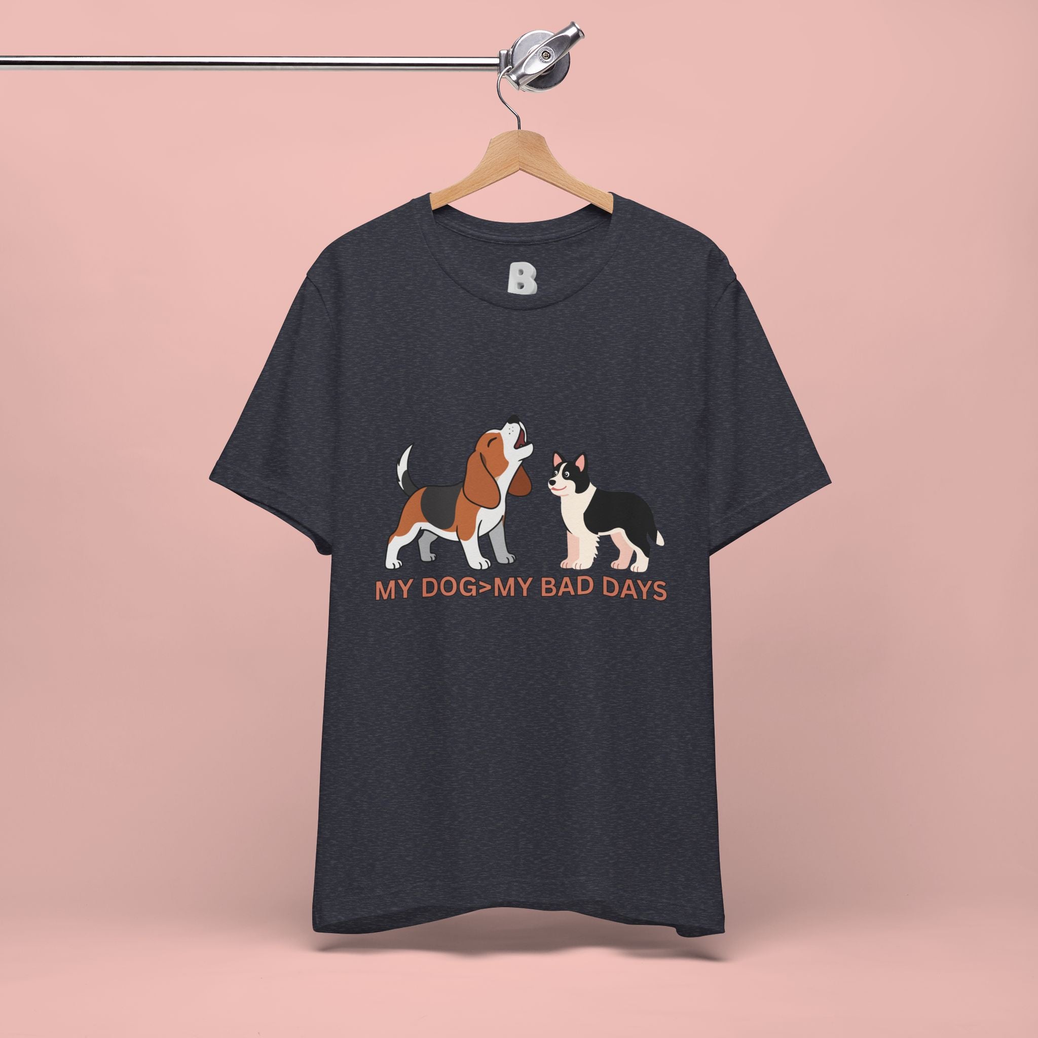 My Dog > My Bad Days T‑Shirt — Cute Beagle & Corgi Graphic Tee for Dog Lovers