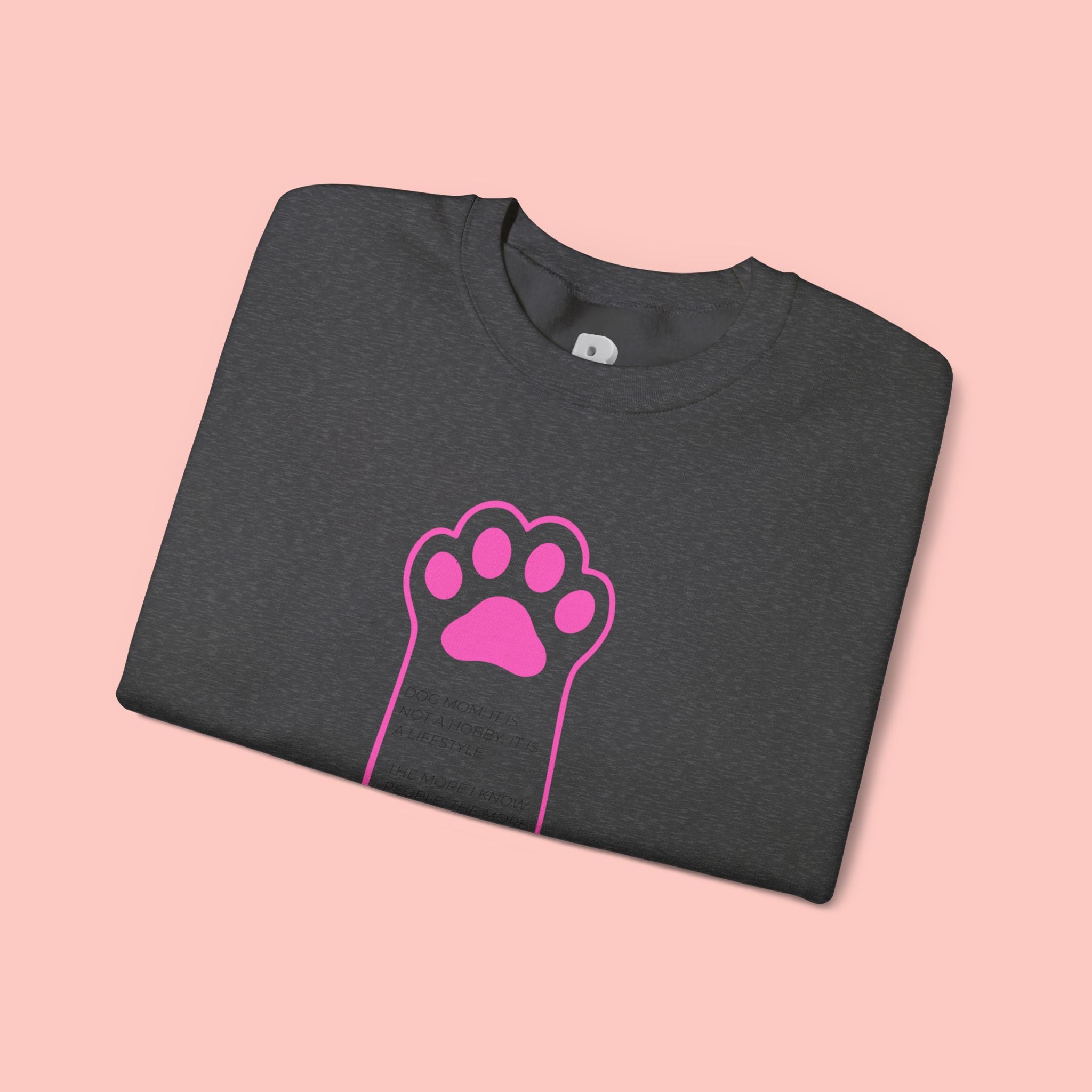 Blessed Dog Mom Crewneck Sweatshirt — Pink Paw Memorial Pullover