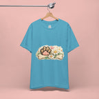 Dog Paw Floral T-Shirt — Cute Paw Print, Bone & Daisies Tee