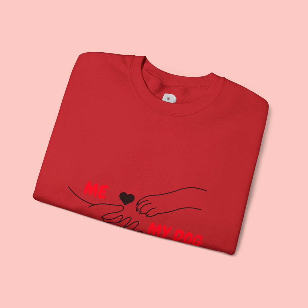 Dog Lover Crewneck Sweatshirt — "Me  My Dog" Minimalist Paw Print Design