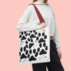 Dalmatian Paw Print Tote Bag — Dog Bones & Paw Pattern AOP Tote