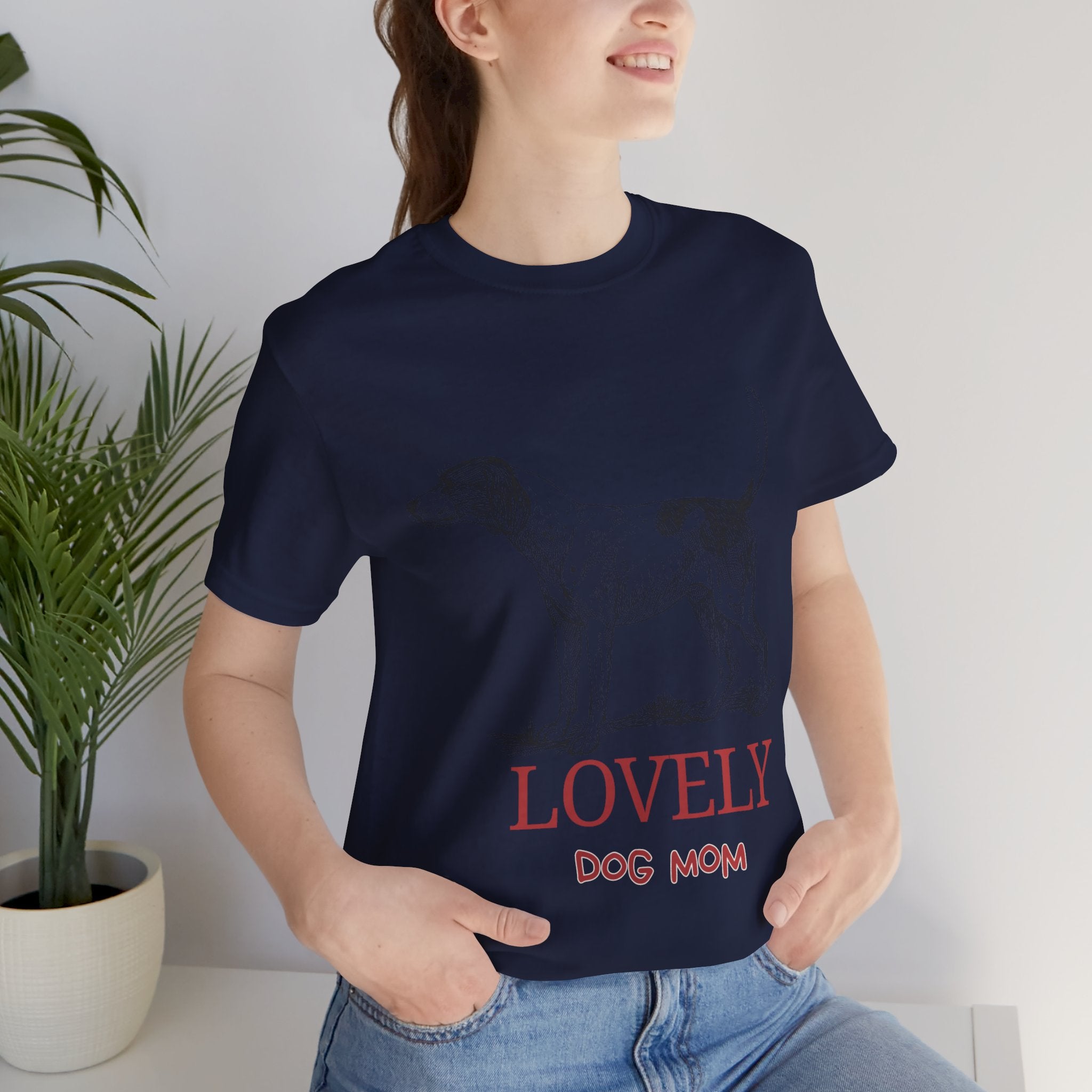Lovely Dog Mom T-Shirt — Vintage Sketch Dog Graphic Tee