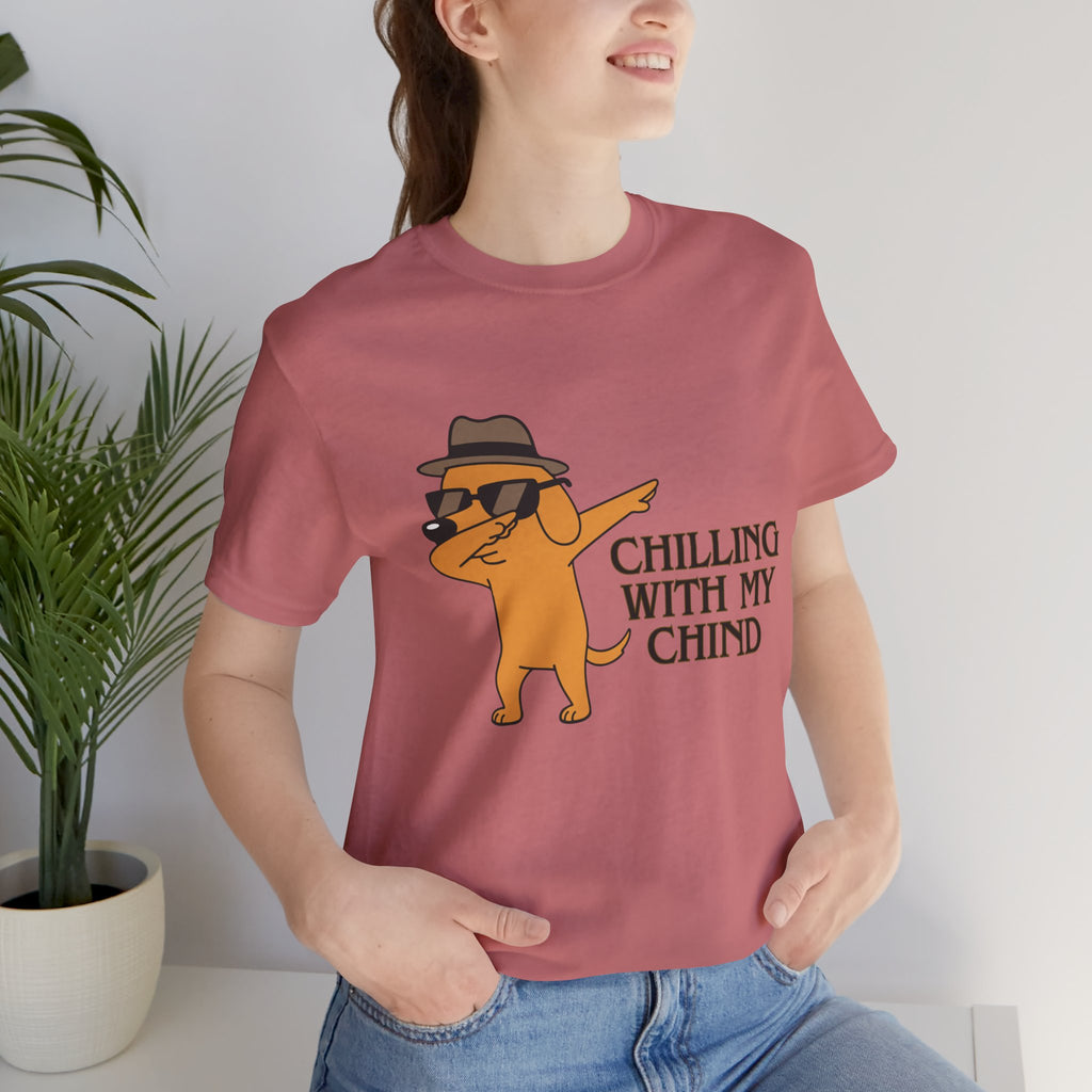Chilling With My Chind T-Shirt — Funny Dabbing Cat Graphic Tee
