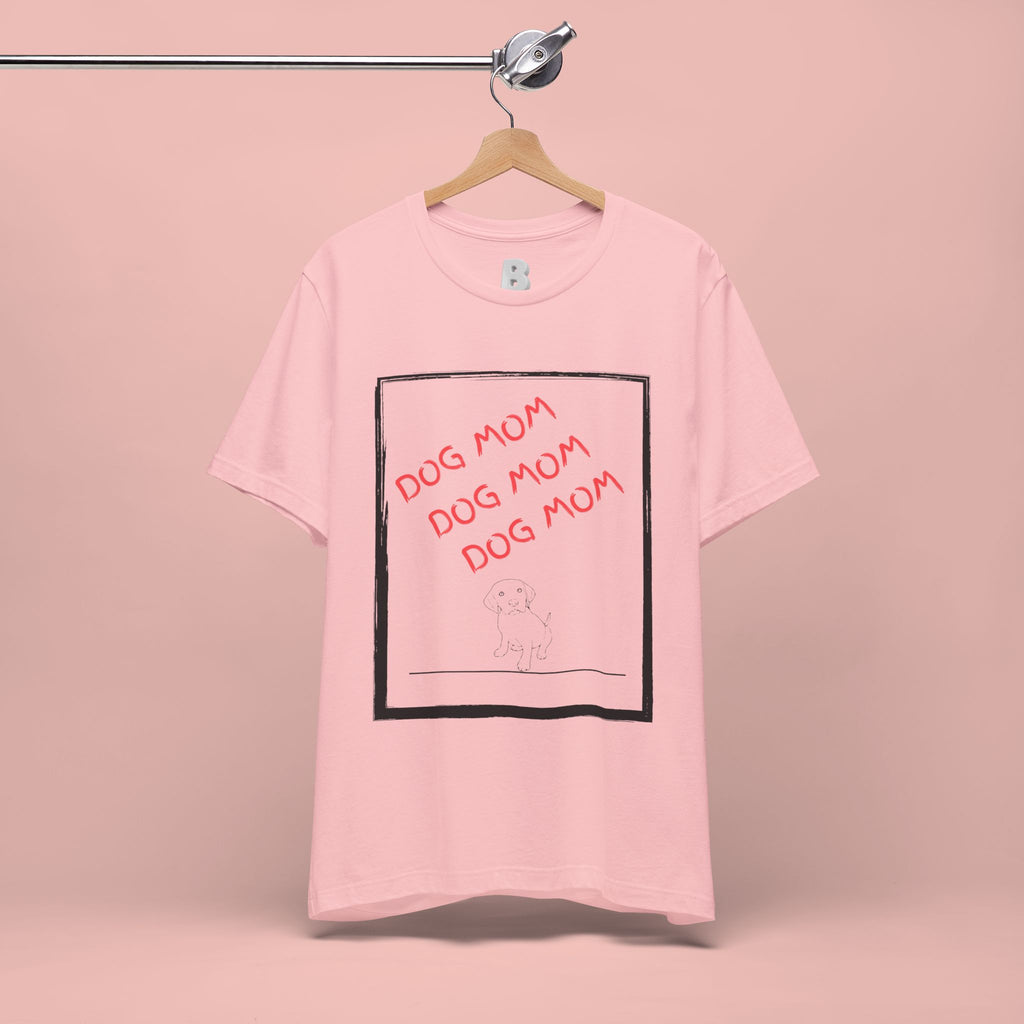 Dog Mom Graphic Tee — 'Dog Mom Dog Mom Dog Mom' Casual Pet Lover T-Shirt