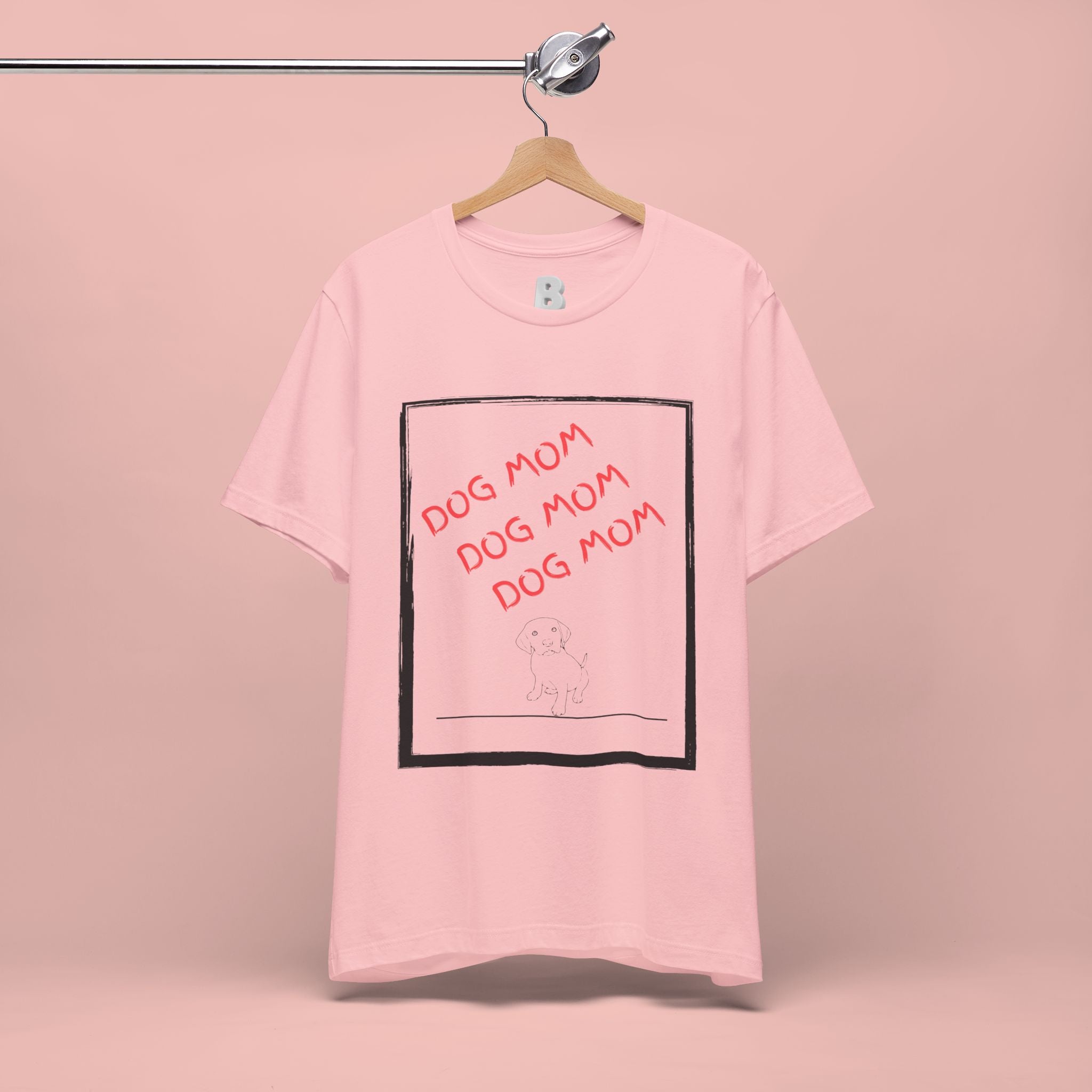 Dog Mom Graphic Tee — 'Dog Mom Dog Mom Dog Mom' Casual Pet Lover T-Shirt
