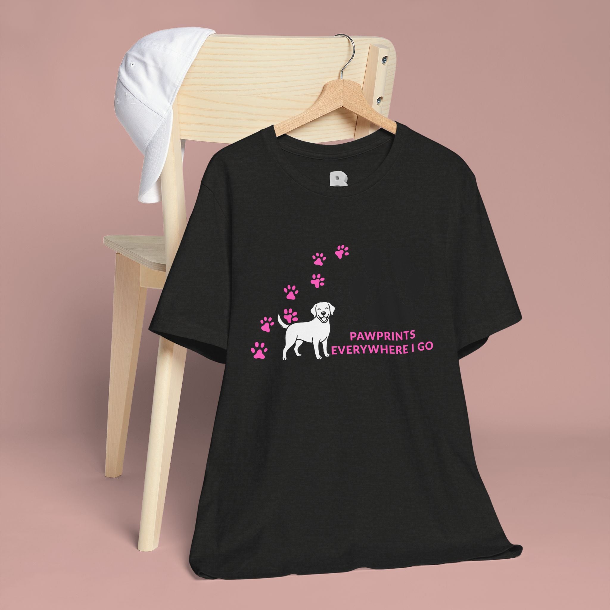 Dog Pawprint T-Shirt — "Pawprints Everywhere I Go" Cute Pet Lover Tee