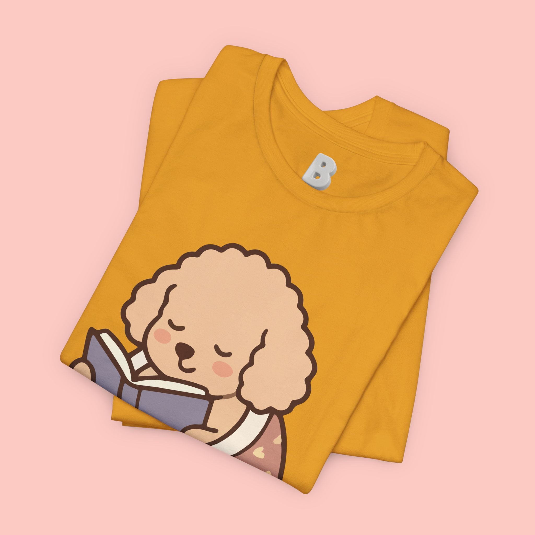 Paw Prints On My Soul T‑Shirt — Cute Reading Puppy Graphic Tee