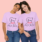 Mom Dog T-Shirt — Minimal Line Art Puppy Tee for Dog Moms, Mother's Day Gift