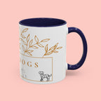 I Love Dogs Accent Coffee Mug — Gold Leaf Dog Lover Ceramic Mug (11oz & 15oz)