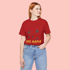 Dog Mama Graphic Tee — Cute Paw Print Dog Face T-Shirt for Dog Lovers