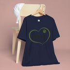Dog Mom Love T-Shirt — "LOVE Proud Dog Mom" Heart Paw Tee