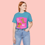 Dog Mom T-Shirt — Cute Pink "D for Dog, M for Mom" Graphic Tee