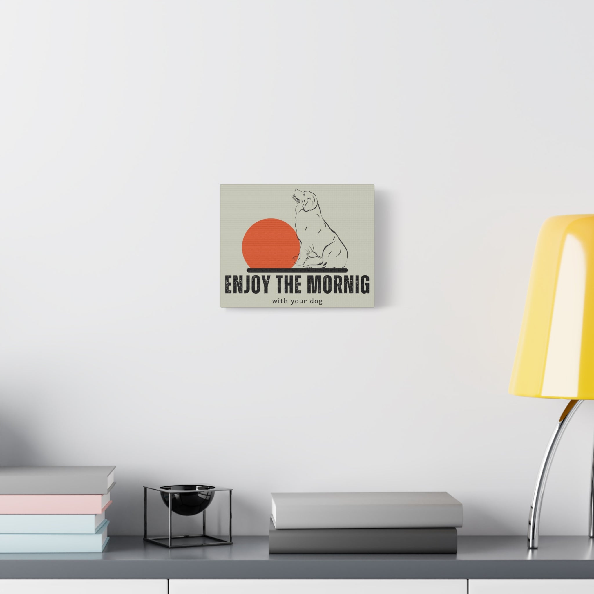Enjoy the Morning with Your Dog Canvas