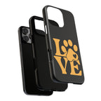 Phone Case — LOVE Paw Print Design (Pet Lover Protective Case)