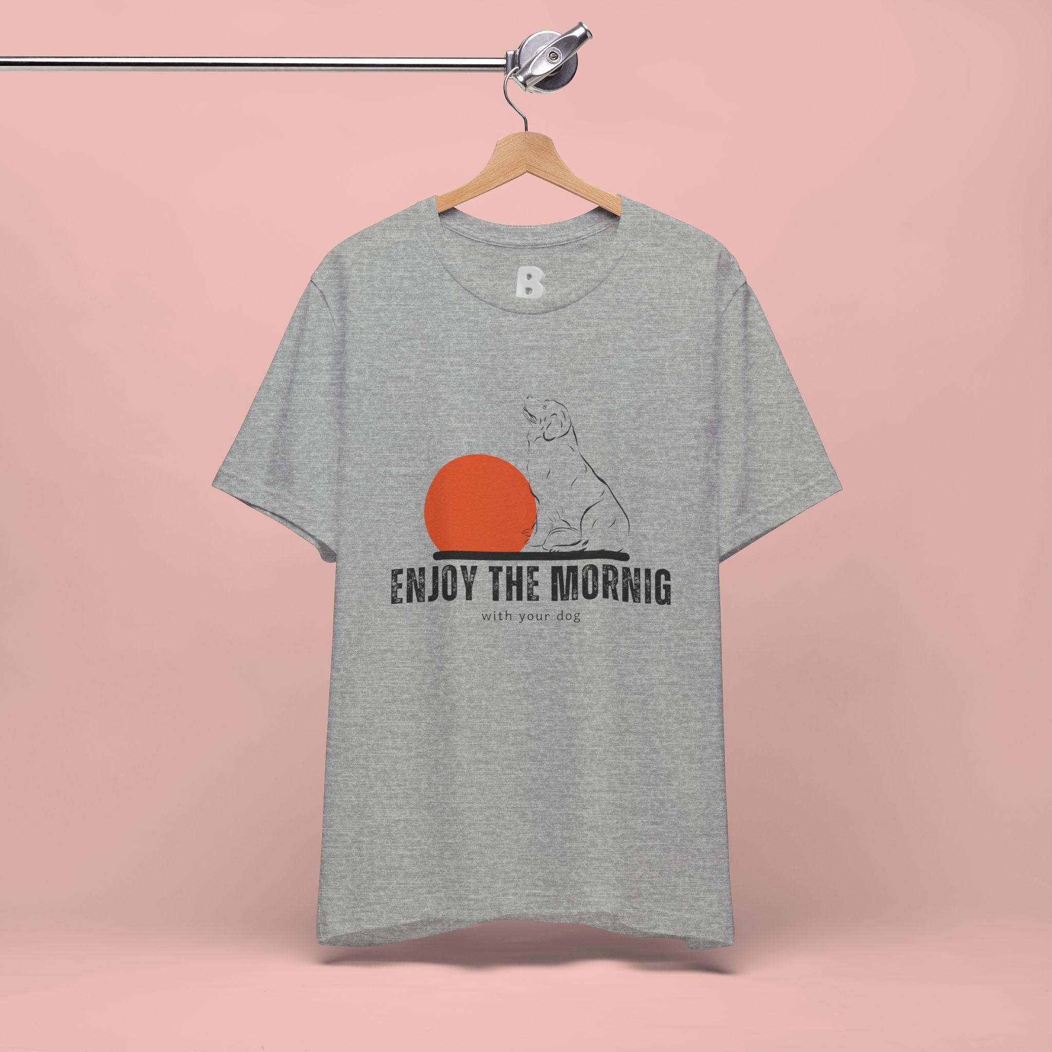Enjoy the Morning Dog T-Shirt — Graphic Sunrise Pet Lover Tee