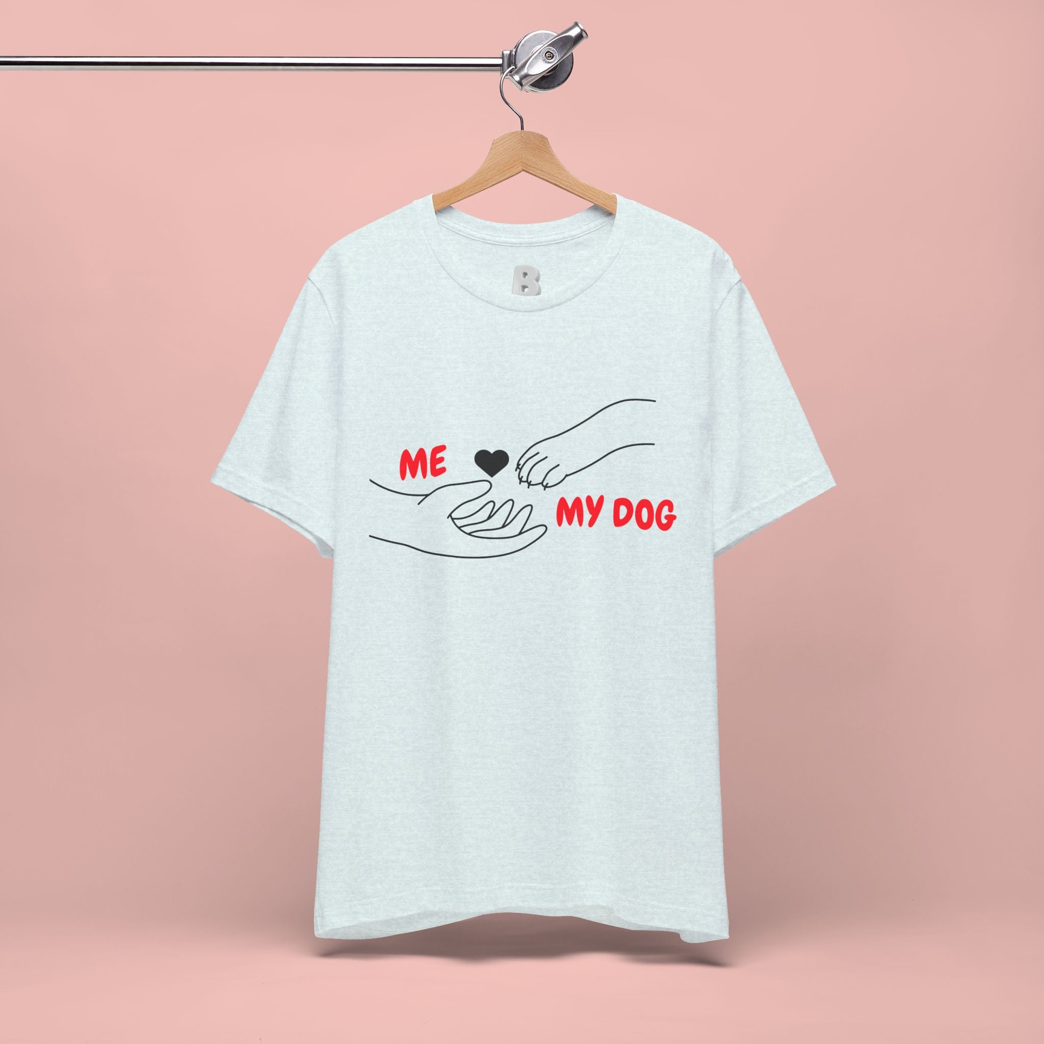 T-Shirt — "Me  My Dog" Minimalist Paw & Hand Illustration