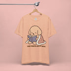 Paw Prints On My Soul T‑Shirt — Cute Reading Puppy Graphic Tee
