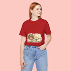 Dog Paw Floral T-Shirt — Cute Paw Print, Bone & Daisies Tee