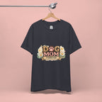 Dog Mom Forever T‑Shirt — Floral Paw Print Tee for Pet Lovers