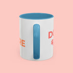 Accent Coffee Mug - "Growing Hair I Don't Care" Floral Script Coffee Mug
