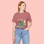 Dog Mom T-Shirt — Colorful Paw Print Graphic Tee for Pet Lovers